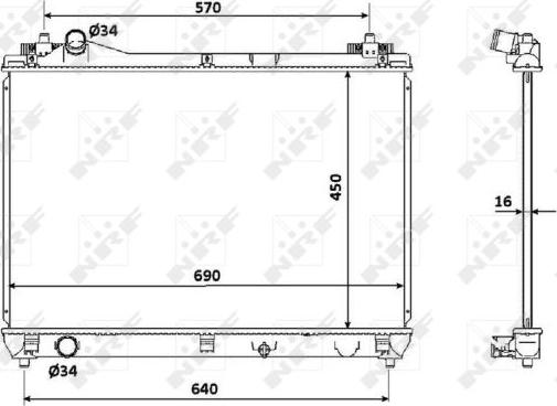 NRF 53915 - Radiator, mühərrikin soyudulması furqanavto.az