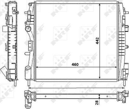 NRF 53938 - Radiator, mühərrikin soyudulması furqanavto.az