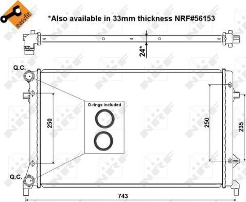 NRF 53405 - Radiator, mühərrikin soyudulması www.furqanavto.az