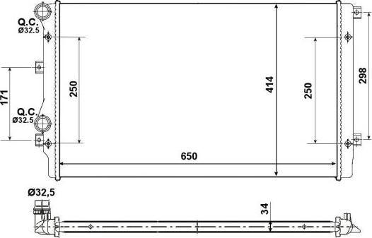 NRF 53406A - Radiator, mühərrikin soyudulması furqanavto.az