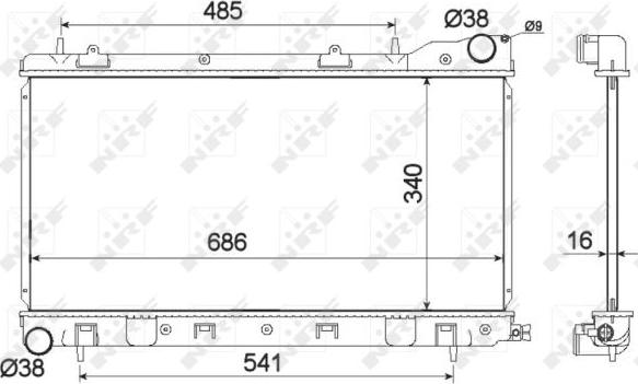 NRF 53595 - Radiator, mühərrikin soyudulması furqanavto.az