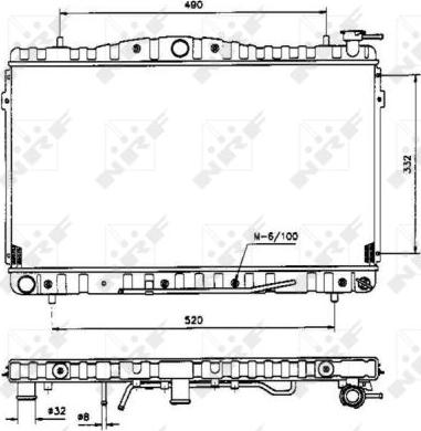 NRF 53505 - Radiator, mühərrikin soyudulması furqanavto.az