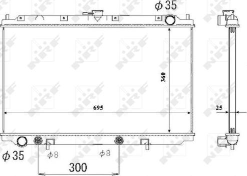 NRF 53695 - Radiator, mühərrikin soyudulması furqanavto.az