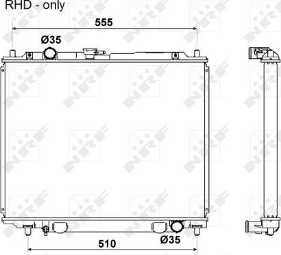 NRF 53666 - Radiator, mühərrikin soyudulması furqanavto.az