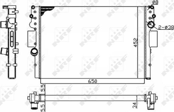 NRF 53614A - Radiator, mühərrikin soyudulması furqanavto.az