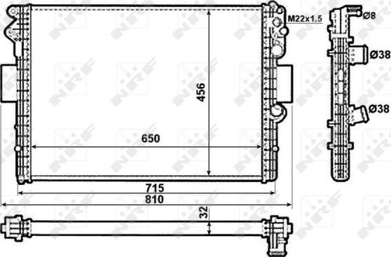 NRF 53612 - Radiator, mühərrikin soyudulması furqanavto.az