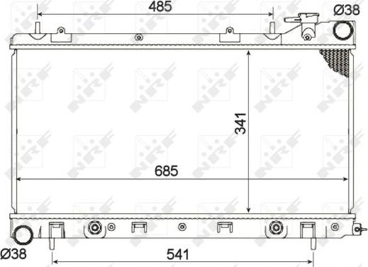 NRF 53095 - Radiator, mühərrikin soyudulması furqanavto.az