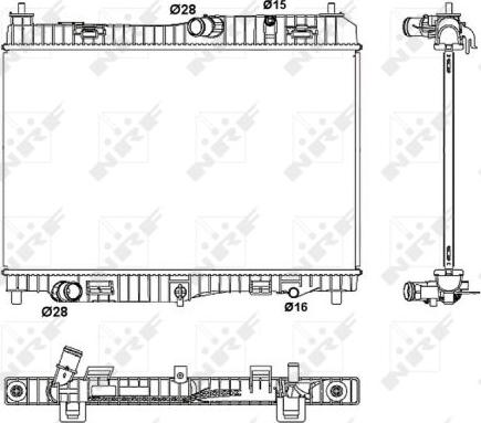 NRF 53043 - Radiator, mühərrikin soyudulması furqanavto.az