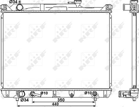 NRF 53037 - Radiator, mühərrikin soyudulması furqanavto.az