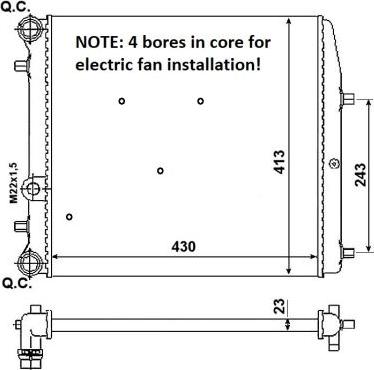 NRF 53021A - Radiator, mühərrikin soyudulması furqanavto.az