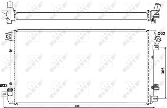 NRF 53076 - Radiator, mühərrikin soyudulması furqanavto.az