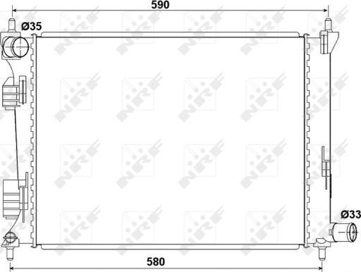 NRF 53166 - Radiator, mühərrikin soyudulması furqanavto.az