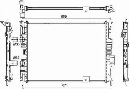 NRF 53133 - Radiator, mühərrikin soyudulması furqanavto.az