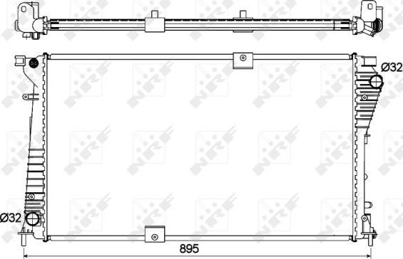 NRF 53123 - Radiator, mühərrikin soyudulması furqanavto.az