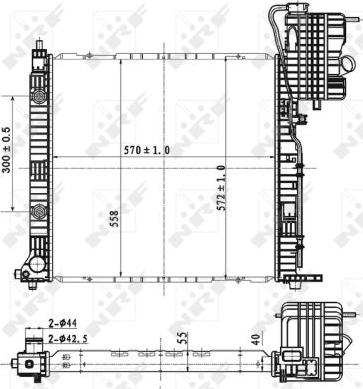 NRF 53177 - Radiator, mühərrikin soyudulması furqanavto.az