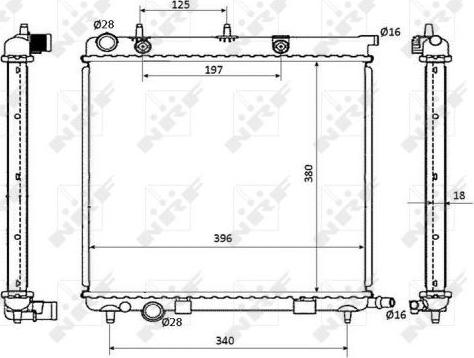 NRF 53863 - Radiator, mühərrikin soyudulması furqanavto.az