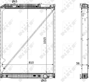 NRF 53867 - Radiator, mühərrikin soyudulması furqanavto.az