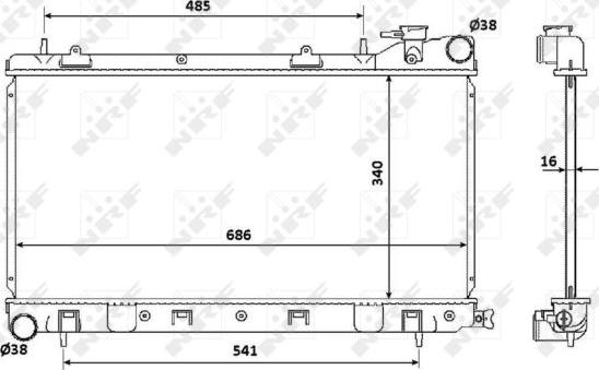 NRF 53815 - Radiator, mühərrikin soyudulması furqanavto.az