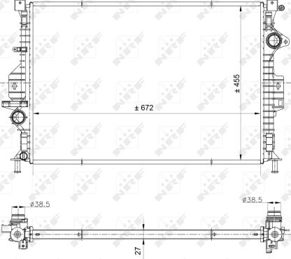 NRF 53812 - Radiator, mühərrikin soyudulması furqanavto.az