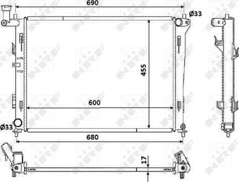 NRF  53821 - Radiator, mühərrikin soyudulması furqanavto.az