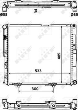 NRF 53874 - Radiator, mühərrikin soyudulması furqanavto.az