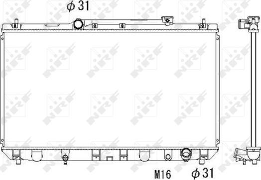 NRF 53307 - Radiator, mühərrikin soyudulması furqanavto.az