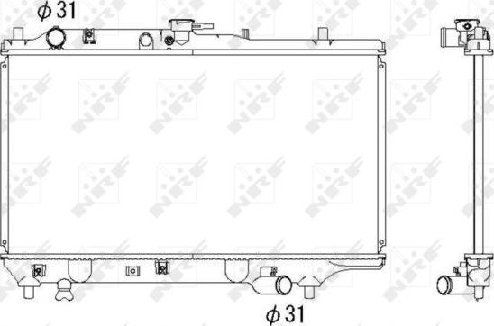 NRF 53322 - Radiator, mühərrikin soyudulması furqanavto.az