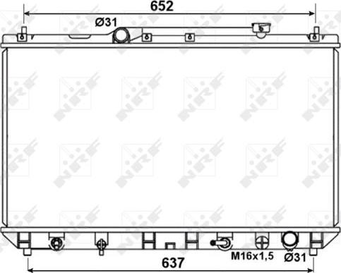 NRF 53374 - Radiator, mühərrikin soyudulması furqanavto.az