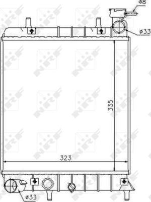 NRF 53376 - Radiator, mühərrikin soyudulması furqanavto.az