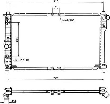 NRF 53254 - Radiator, mühərrikin soyudulması furqanavto.az