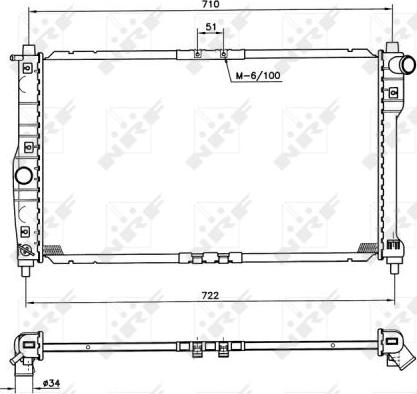 NRF 53263 - Radiator, mühərrikin soyudulması furqanavto.az