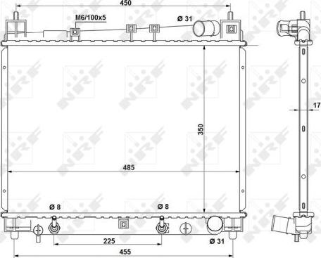 NRF 53212 - Radiator, mühərrikin soyudulması furqanavto.az