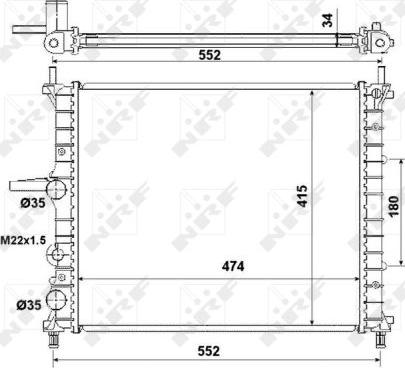 NRF 53227 - Radiator, mühərrikin soyudulması furqanavto.az