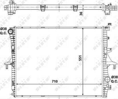 NRF 53798 - Radiator, mühərrikin soyudulması www.furqanavto.az