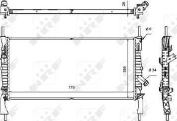 NRF 53746 - Radiator, mühərrikin soyudulması furqanavto.az