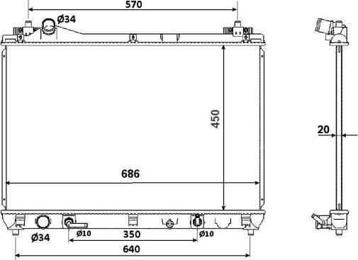 NRF 53702 - Radiator, mühərrikin soyudulması furqanavto.az