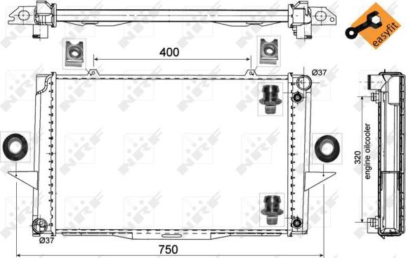 NRF 529509 - Radiator, mühərrikin soyudulması furqanavto.az