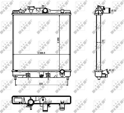 NRF 526356 - Radiator, mühərrikin soyudulması furqanavto.az