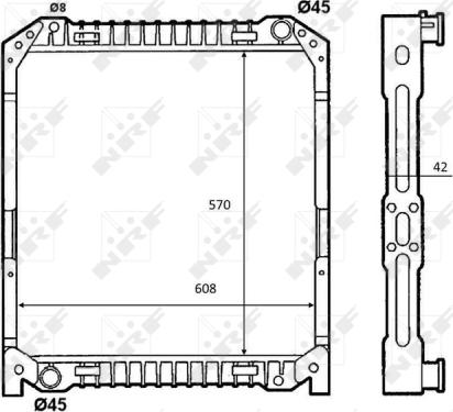 NRF 52096 - Radiator, mühərrikin soyudulması furqanavto.az