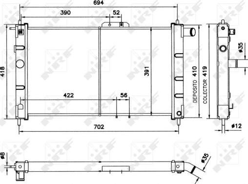 NRF  52053 - Radiator, mühərrikin soyudulması furqanavto.az