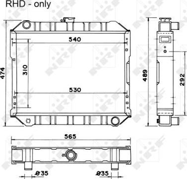 NRF 52038 - Radiator, mühərrikin soyudulması furqanavto.az