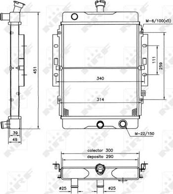 NRF 52123 - Radiator, mühərrikin soyudulması furqanavto.az