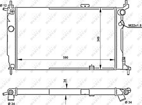 NRF 52204 - Radiator, mühərrikin soyudulması furqanavto.az