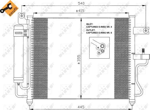 NRF  35428 - Kondenser, kondisioner furqanavto.az