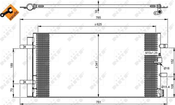 NRF 350046 - Kondenser, kondisioner furqanavto.az