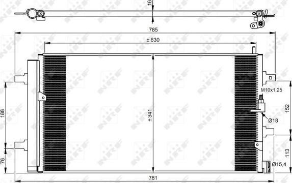 NRF 350069 - Kondenser, kondisioner furqanavto.az