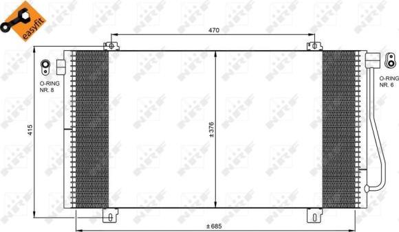 NRF 350030 - Kondenser, kondisioner furqanavto.az