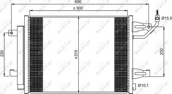 NRF 350073 - Kondenser, kondisioner furqanavto.az