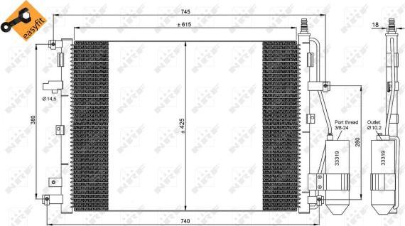 NRF 35876 - Kondenser, kondisioner furqanavto.az