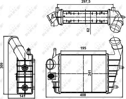 NRF 30123A - Intercooler, şarj cihazı furqanavto.az